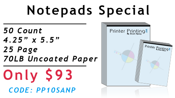Notepad Printing Special